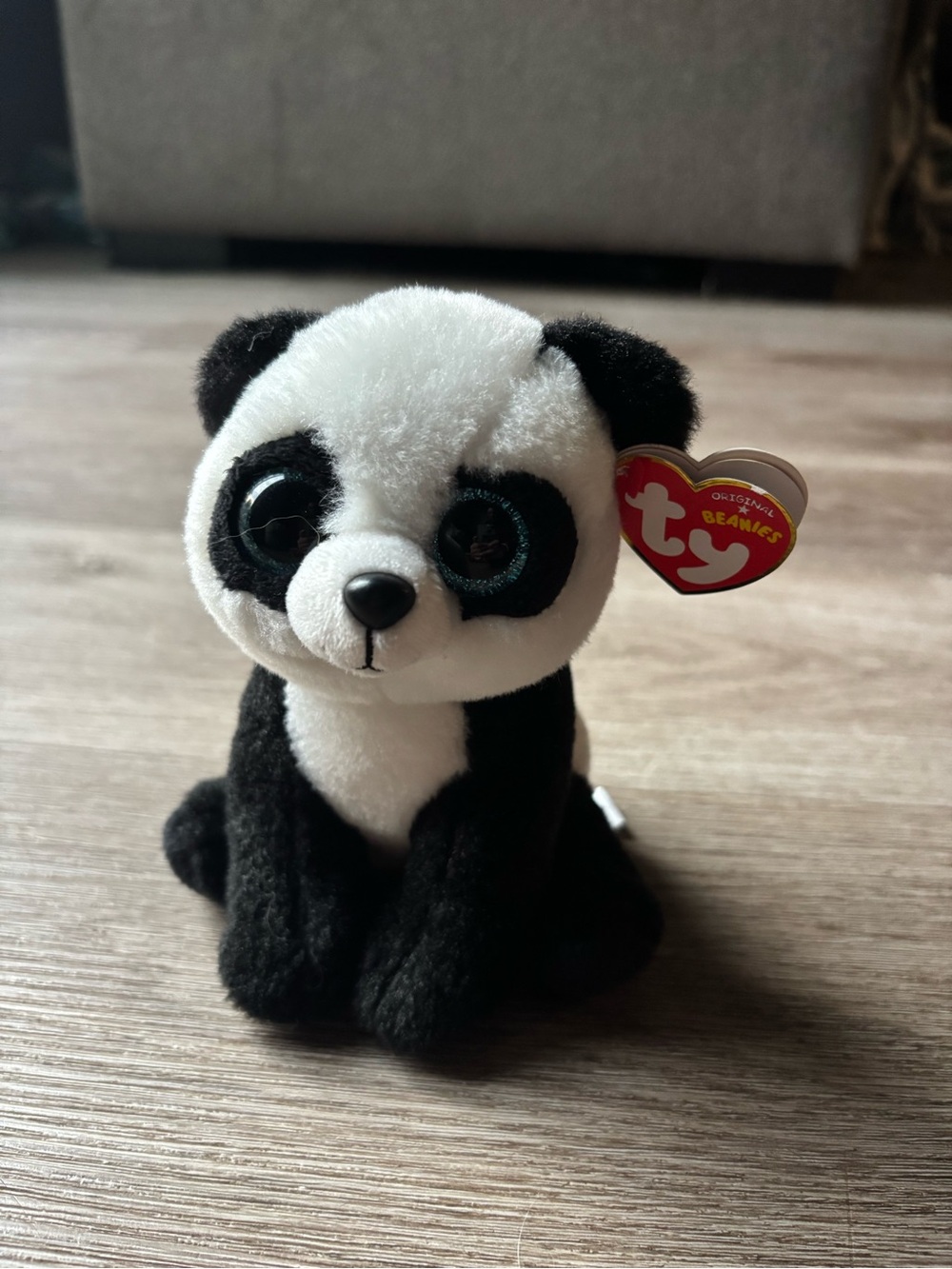 Ty Beanie Boo Panda Plush - Black & White